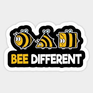 Bee Different Bees Beekeeper Cute Honey Individual Sticker